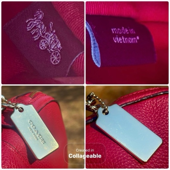 Coach Bright Cardinal Leather Dome Crossbody Bag - Picture 4 of 14